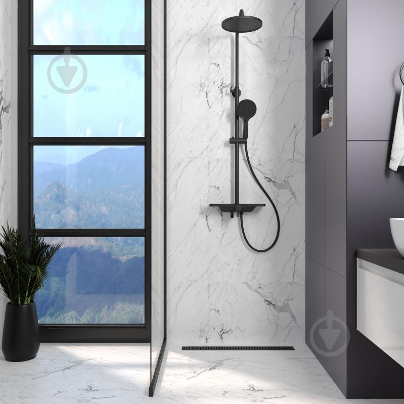 Душевой трап AQUA 70 см с решёткой Line matt black - фото 5 Душевой трап AQUA 70 см с решёткой Line matt black - фото 5