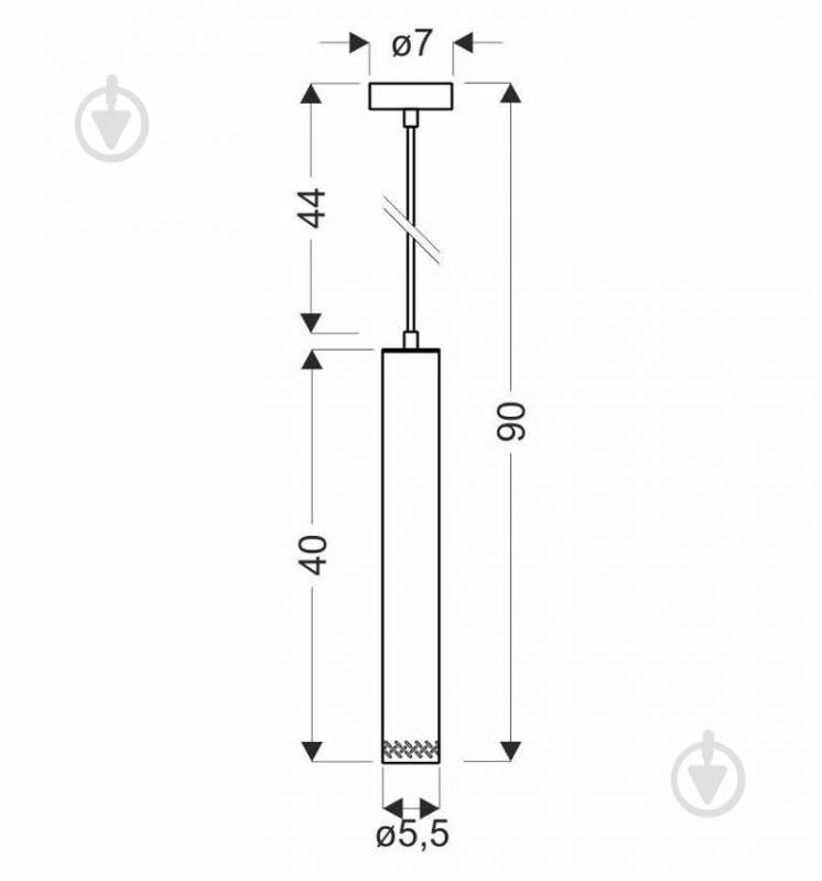 Люстра підвісна Candellux Tubo 1x25 Вт коричневий/чорний 31-78599 - фото 2