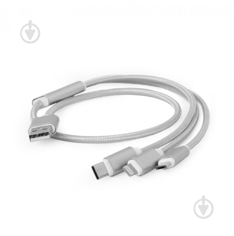 Кабель Cablexpert 1 м (CC-USB2-AM31-1M-S) BM-тато/Lightning/Micro/Type-C - фото 3