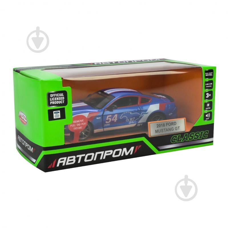 Автомодель Автопром 1:34 Ford Mustang GT 68702A - фото 6 Автомодель Автопром 1:34 Ford Mustang GT 68702A - фото 6