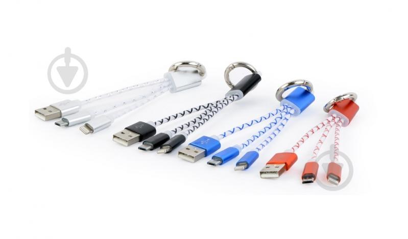 Кабель Cablexpert 0,1 м (CC-USB2-AM8PmB-01-MX) BM-папа/Lightning/Micro - фото 1
