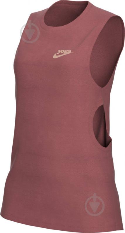 Майка Nike W NK YOGA TANK KEYHOLE GRX BV5711-661 L бордовий - фото 3