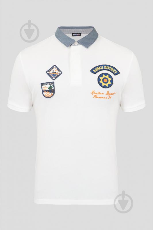 Поло Blauer 19SBLUT02176-119 р.M белый - фото 5