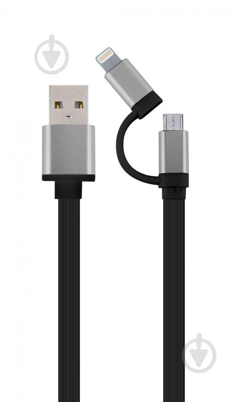 Кабель Cablexpert 1 м (CC-USB2-AM8PmB-1M-SG) USB 2.0 BM-папа/Lightning/Micro - фото 1