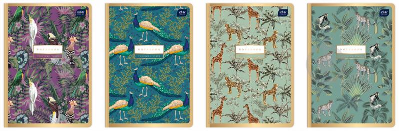 Тетрадь InterDRUK А5 60 клетка Metallic Gold - фото 1