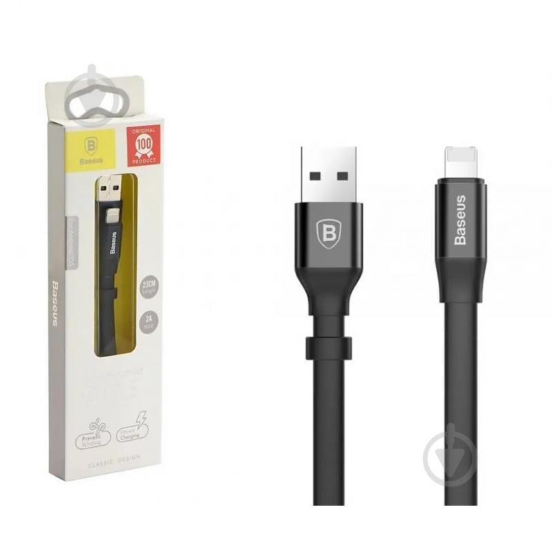 Кабель BASEUS Nimble Micro to Lightning 0,23 м черный (CALMBJ-01) - фото 5