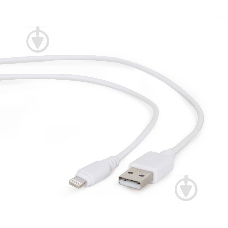 Кабель Cablexpert Lightning – USB 0,1 м белый (CC-USB2-AMLM-W-0.1M) USB 2.0 BM-папа/Lightning - фото 1