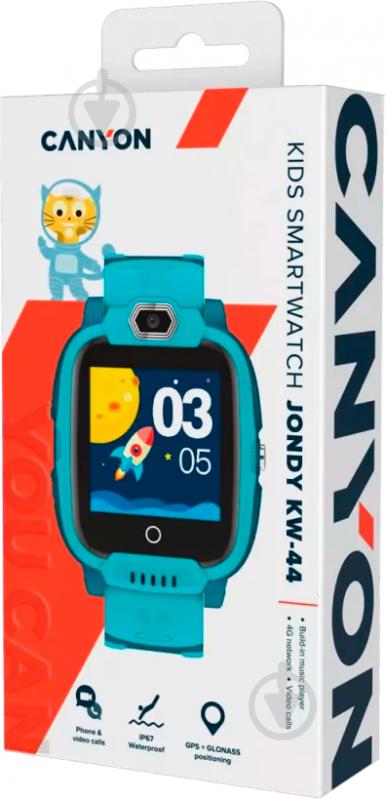 Смарт-годинник дитячий Canyon Jondy KW-44 Kids music green 4G Camera GPS WiFi (CNE-KW44GB) - фото 4