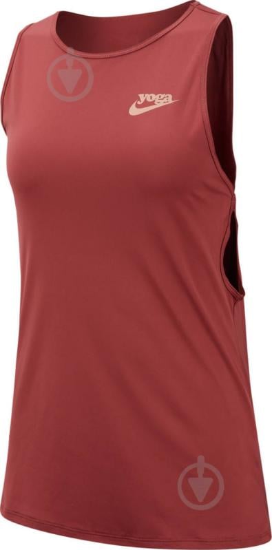 Майка Nike W NK YOGA TANK KEYHOLE GRX BV5711-661 р.XS бордовий - фото 1