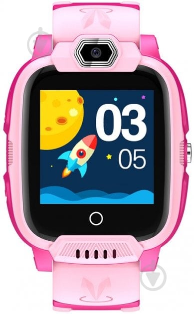 Смарт-часы детские Canyon Jondy KW-44 Kids music pink 4G Camera GPS WiFi (CNE-KW44PP) - фото 1