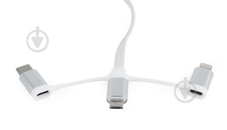 Кабель Cablexpert 1 м білий (CC-USB2-AMLM32-1M-W) USB 2.0 BM-тато/Lightning/Micro/Type-C USB - фото 3