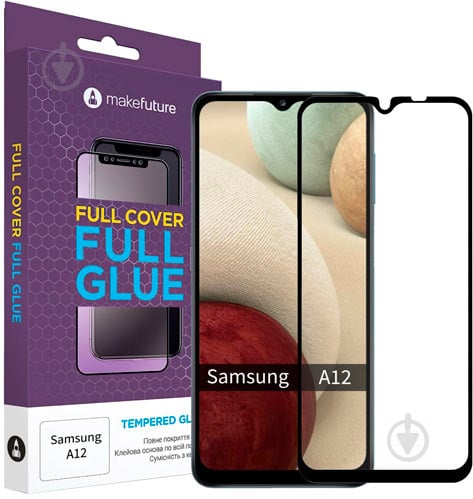 Захисне скло MakeFuture Full Cover Full Glue для Samsung A12 (MGF-SA12) - фото 1