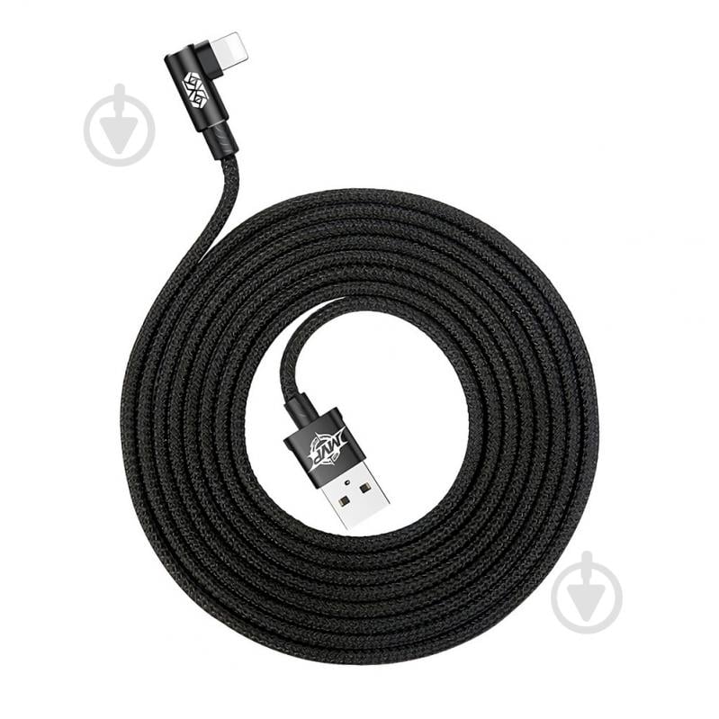 Кабель BASEUS MVP Elbow Type Cable USB for IP 1.5 A 2 м черный (CALMVP-A01) - фото 2 Кабель BASEUS MVP Elbow Type Cable USB for IP 1.5 A 2 м черный (CALMVP-A01) - фото 2