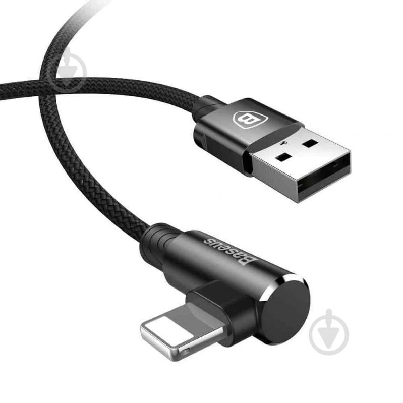 Кабель BASEUS MVP Elbow Type Cable USB for IP 1.5 A 2 м черный (CALMVP-A01) - фото 4 Кабель BASEUS MVP Elbow Type Cable USB for IP 1.5 A 2 м черный (CALMVP-A01) - фото 4