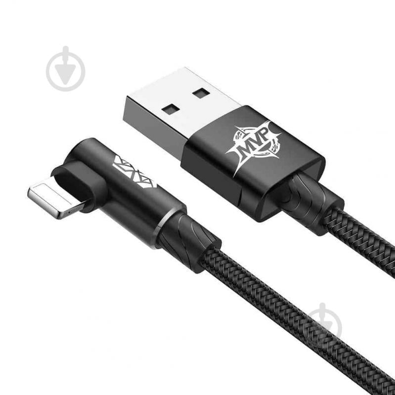 Кабель BASEUS MVP Elbow Type Cable USB for IP 1.5 A 2 м черный (CALMVP-A01) - фото 3 Кабель BASEUS MVP Elbow Type Cable USB for IP 1.5 A 2 м черный (CALMVP-A01) - фото 3