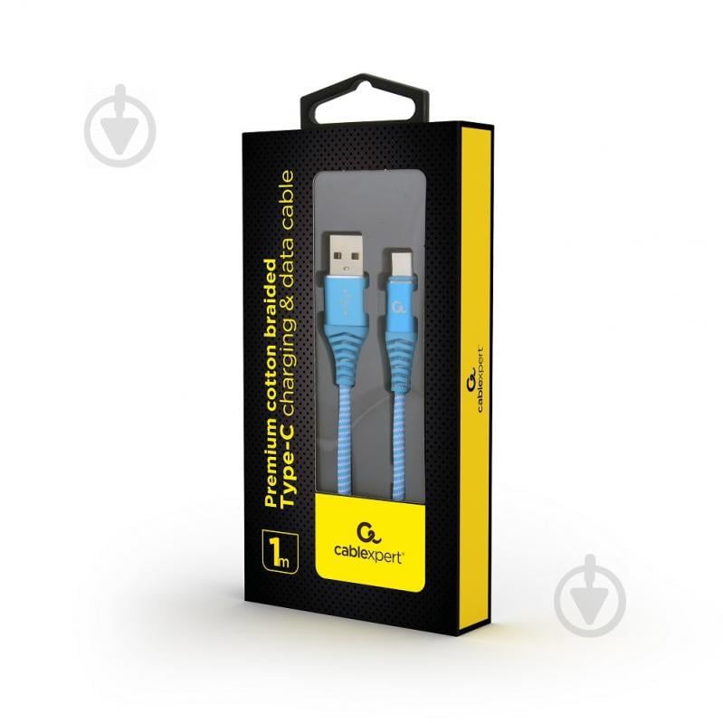 Кабель Cablexpert для смартфона 1 м блакитний (CC-USB2B-AMCM-1M-VW) micro USB 2.0 A-тато/Type-C тато - фото 2