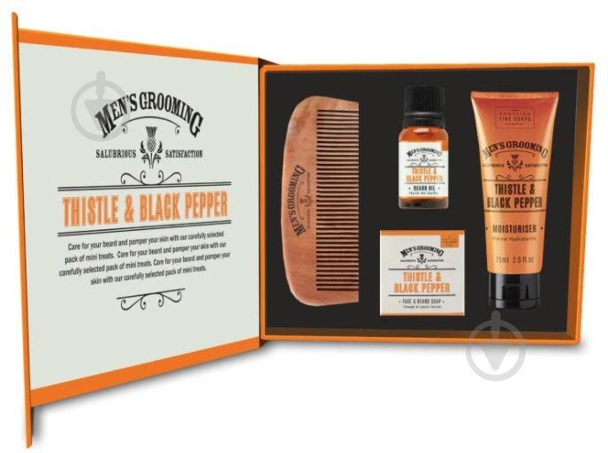 Набір для чоловіків Scottish Fine Soaps Grooming Thistle & Black Pepper - фото 1