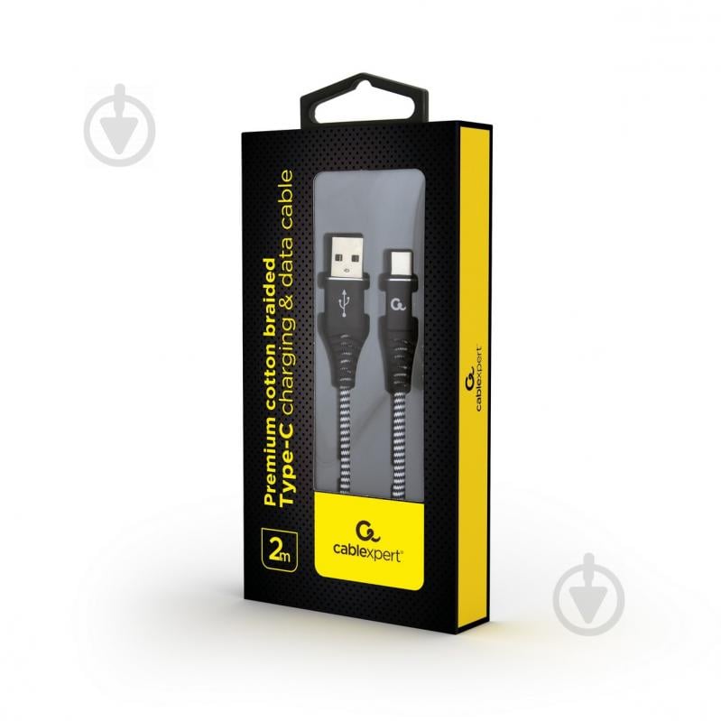 Кабель Cablexpert 2 м чорний (CC-USB2B-AMCM-2M-BW) USB 2.0 A-тато/Type-C тато - фото 2