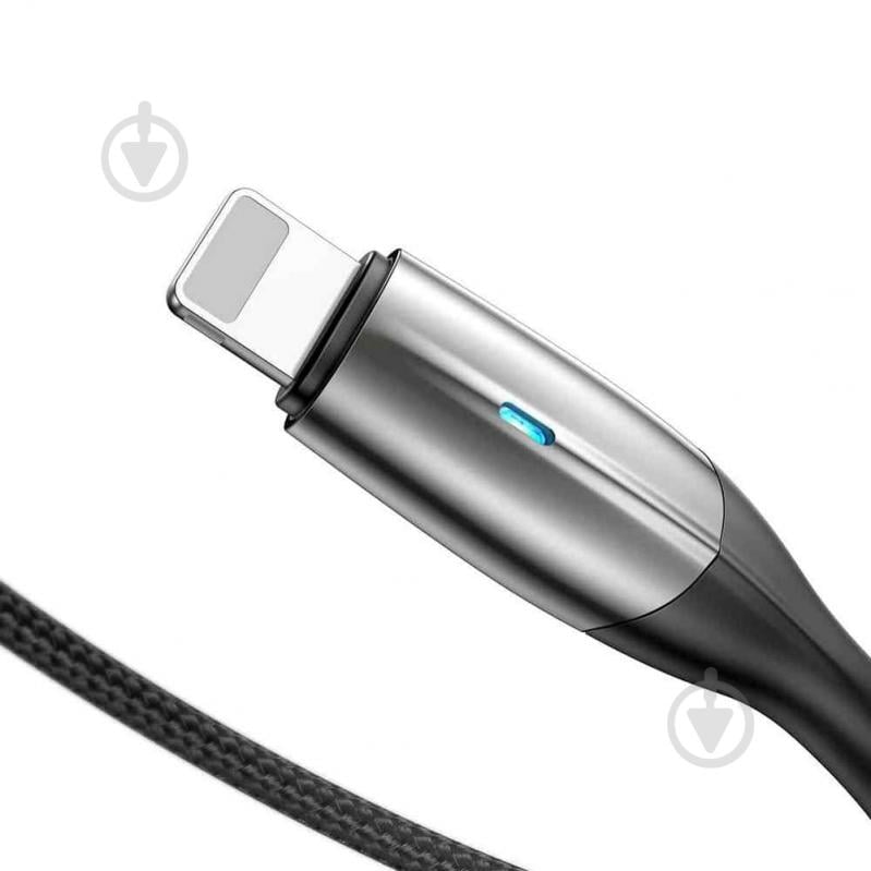 Кабель BASEUS Horizontal Data Lightning Cable 1.5 A 2 м чорний (CALSP-C01) - фото 3