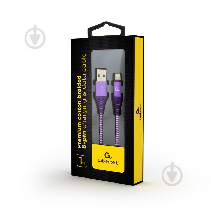 Кабель Cablexpert Lightning – USB 1 м пурпурный (CC-USB2B-AMLM-1M-PW) USB 20 А-папа/Lightning - фото 2