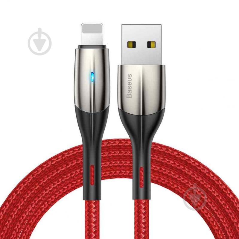 Кабель BASEUS Horizontal Data Cable (with an Indicator Lamp) USB for iP 1.5 A 2 м красный (CALSP-C09) - фото 1 Кабель BASEUS Horizontal Data Cable (with an Indicator Lamp) USB for iP 1.5 A 2 м красный (CALSP-C09) - фото 1
