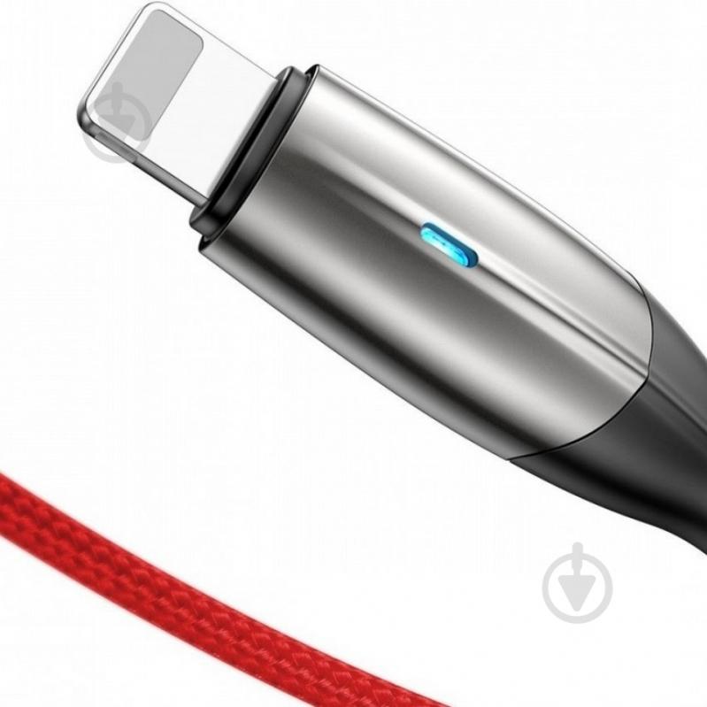 Кабель BASEUS Horizontal Data Cable (with an Indicator Lamp) USB for iP 1.5 A 2 м красный (CALSP-C09) - фото 3