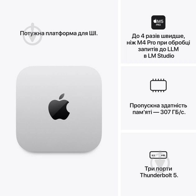Неттоп Apple Mac Mini M5 Pro 24/512GB (MHQN4UA/A) silver - фото 8 Неттоп Apple Mac Mini M5 Pro 24/512GB (MHQN4UA/A) silver - фото 8