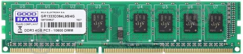 Оперативная память GOODRAM DDR3 SDRAM 4 GB (1x4GB) 1333 MHz (GR1333D364L9S/4G) - фото 1