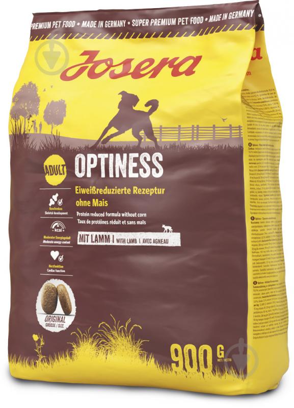 Корм для усіх порід Josera Optiness без кукурудзи з ягням 0,9 кг 900 г - фото 1