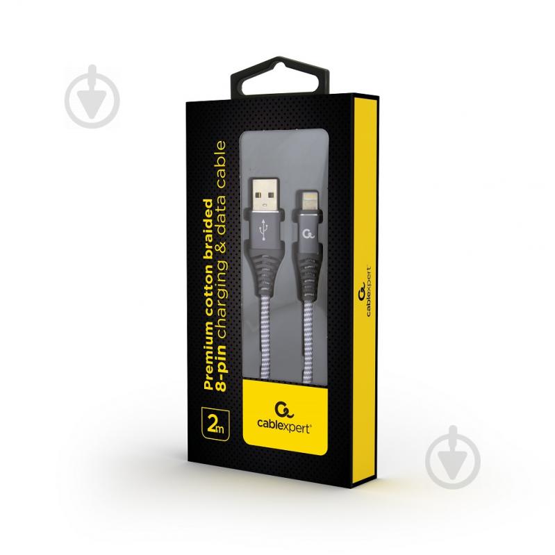 Кабель Cablexpert 2 м серый (CC-USB2B-AMLM-2M-WB2) USB 2.0 А-папа/Lightning - фото 2