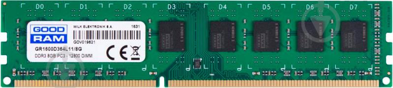 Оперативна пам'ять GOODRAM DDR3 SDRAM 8 GB (1x8GB) 1600 MHz (GR1600D364L11/8G) - фото 1