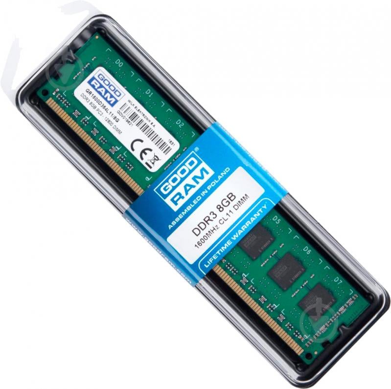 Оперативна пам'ять GOODRAM DDR3 SDRAM 8 GB (1x8GB) 1600 MHz (GR1600D364L11/8G) - фото 2