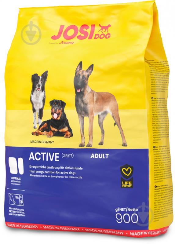 Корм для усіх порід JOSIDOG Active для активних собак 0,9 кг (курка та рис) 900 г - фото 1