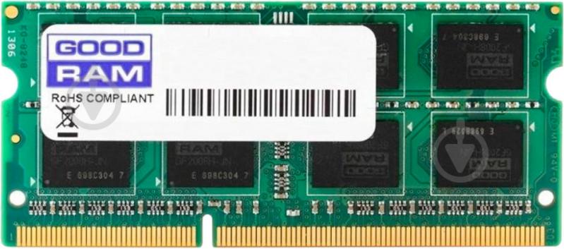 Оперативна пам'ять GOODRAM SODIMM DDR3 4 GB (1x4GB) 1600 MHz (GR1600S364L11S/4G) - фото 1