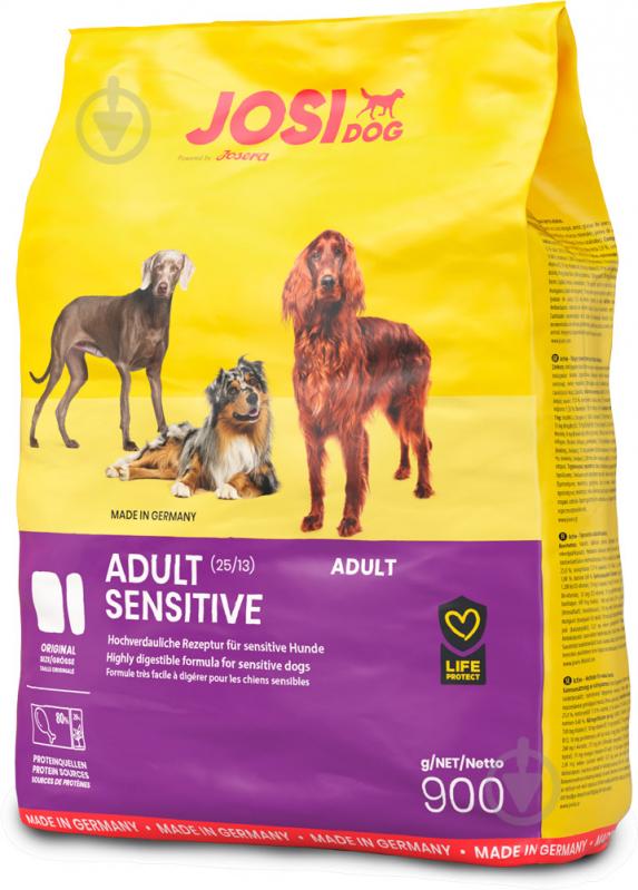 Корм для усіх порід JOSIDOG Adult Sensitive для собак із чутливим травленням 0.9 кг (курка та рис) 900 г - фото 1