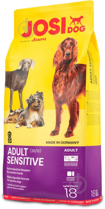 Корм для усіх порід JOSIDOG Adult Sensitive для собак із чутливим травленням 18 кг (курка та рис) 18 кг - фото 1