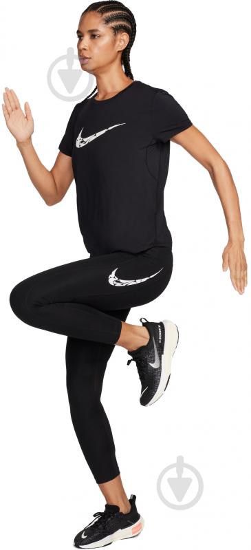 Футболка Nike W NK ONE SWSH HBR DF SS TOP FN2618-010 р.XL черный - фото 4