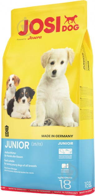 Корм для усіх порід JOSIDOG Junior 12-24 міс 18 кг (курка та рис) 18 кг - фото 1