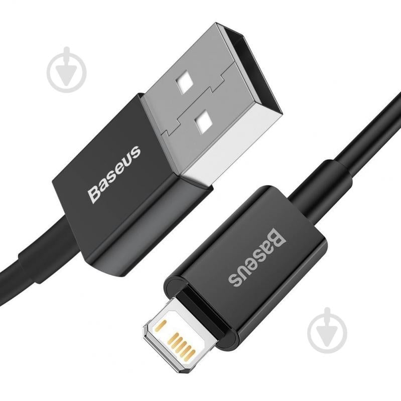 Кабель BASEUS Superior Series Fast Charging Data Cable USB to iP 2.4A 2 м черный (CALYS-C01) - фото 2 Кабель BASEUS Superior Series Fast Charging Data Cable USB to iP 2.4A 2 м черный (CALYS-C01) - фото 2