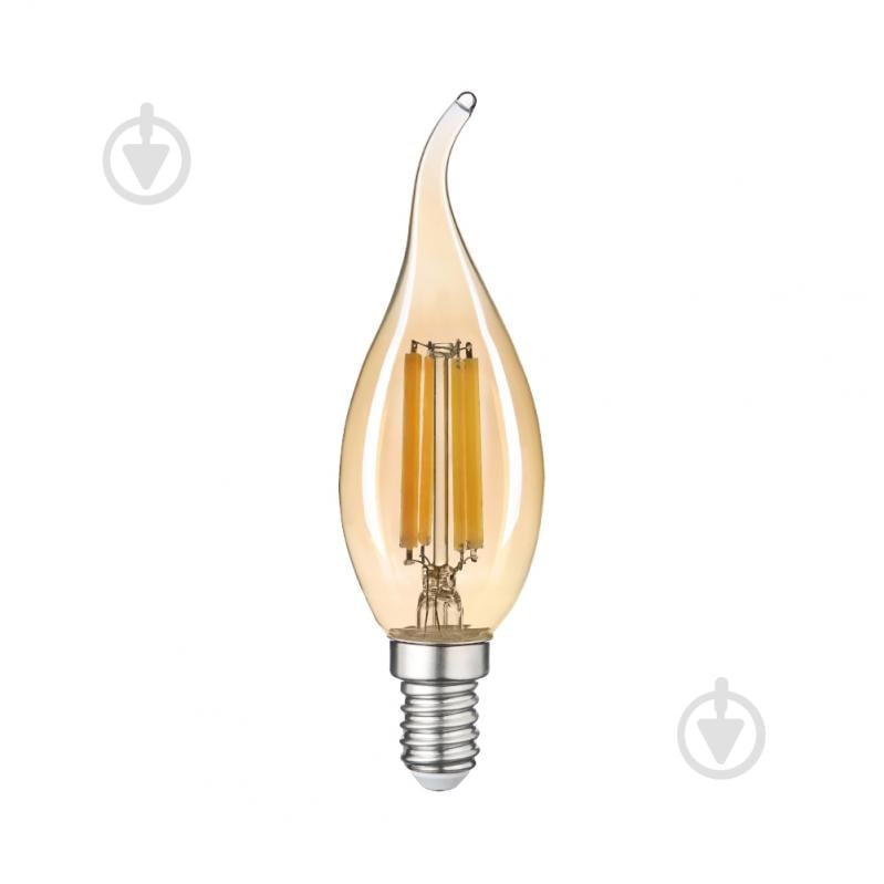 Лампа светодиодная Violux LED FILAMENT C37 6 Вт E14 2200 К 195 В прозрачная 833092 - фото 1