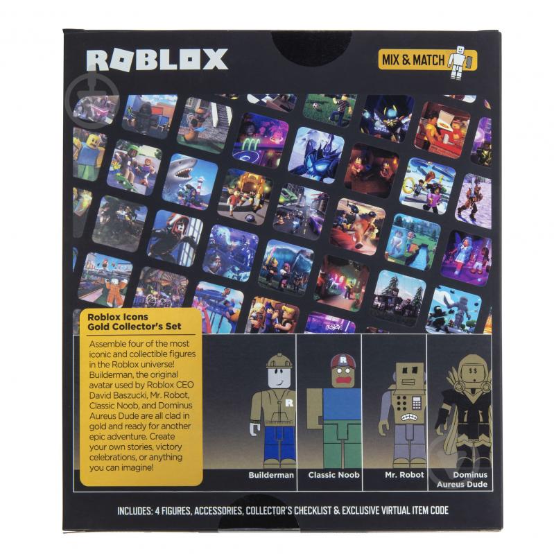 Фигурка коллекционная Roblox Jazwares Four Figure Pack Icons – 15th Anniversary Gold Collector's Set ROB0527 - фото 14