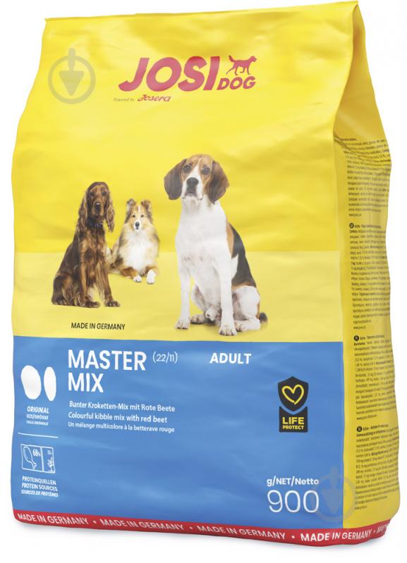Корм для середніх порід JOSIDOG Master Mix для собак середніх порід 0.9 кг (курка та рис) 900 г - фото 1