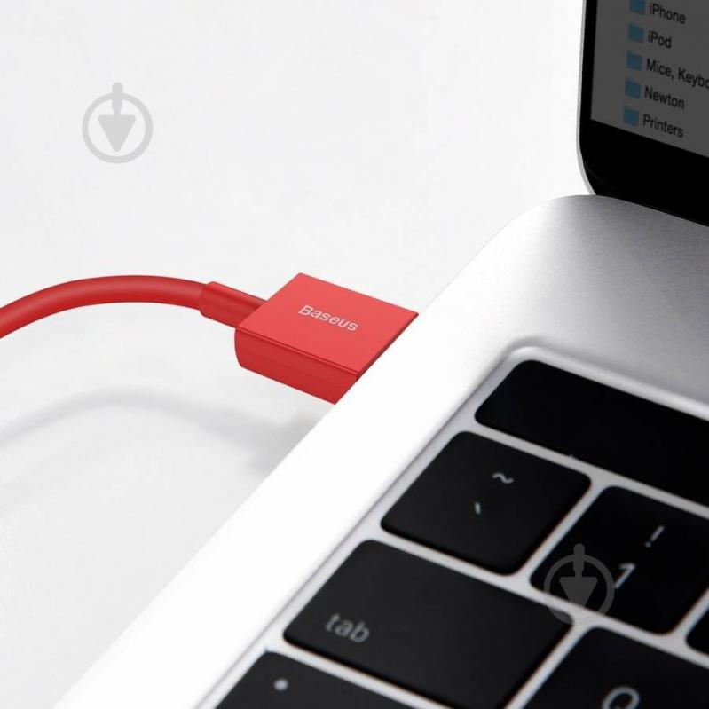 Кабель BASEUS Superior Series Fast Charging Data Cable USB to iP 2.4A 2 м Red 2 м червоний (CALYS-C09) - фото 4