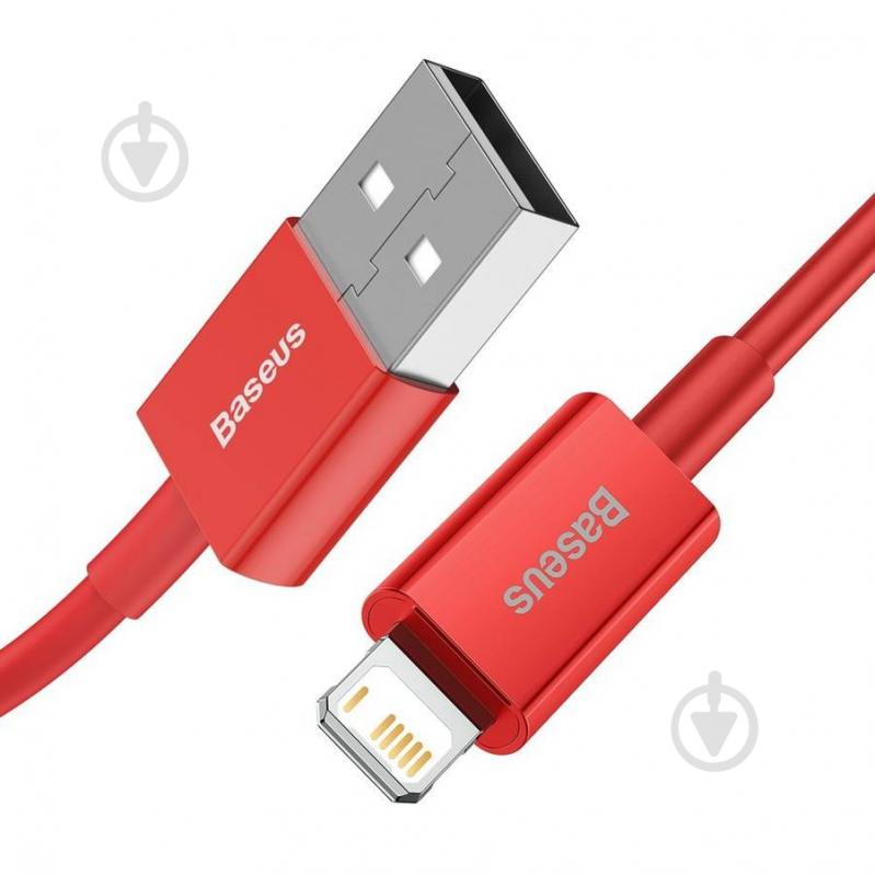 Кабель BASEUS Superior Series Fast Charging Data Cable USB to iP 2.4A 2 м Red 2 м червоний (CALYS-C09) - фото 2