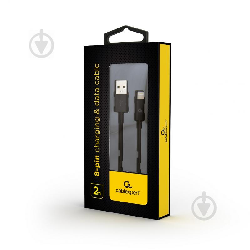 Кабель Cablexpert Lightning – USB 2 м черный (CC-USB2P-AMLM-2M) USB 2.0 А-папа/Lightning - фото 2