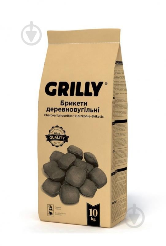 Брикети вугільні Grilly Брикет деревовугільний 10 кг ТМ GRILLY - фото 1 Брикети вугільні Grilly Брикет деревовугільний 10 кг ТМ GRILLY - фото 1