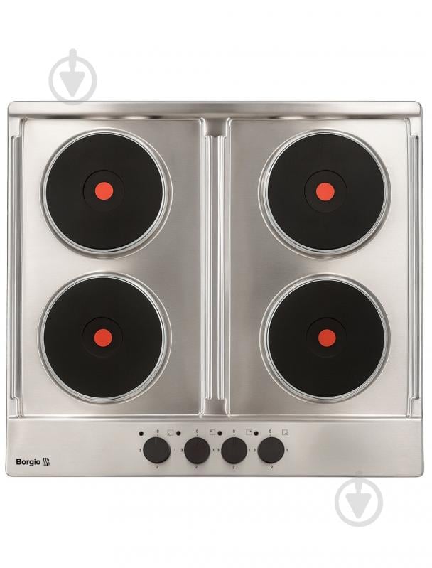 Варильна поверхня електрична Borgio 6850-04R Inox - фото 1