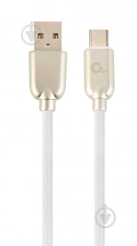 Кабель Cablexpert белый (CC-USB2R-AMCM-2M-W) USB 2.0 A-папа/C-папа - фото 1