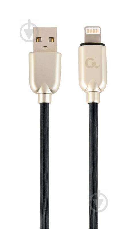 Кабель Cablexpert Lightning – USB 1 м чорний (CC-USB2R-AMLM-1M) USB 2.0 А-тато/Lightning - фото 1