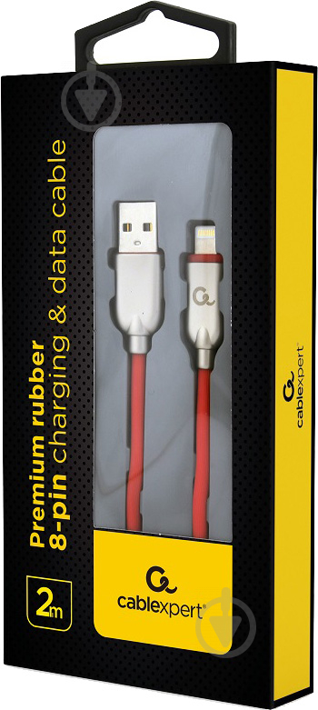 Кабель Cablexpert Lightning – USB 2 м червоний (CC-USB2R-AMLM-2M-R) USB 2.0 А-тато/Lightning - фото 2